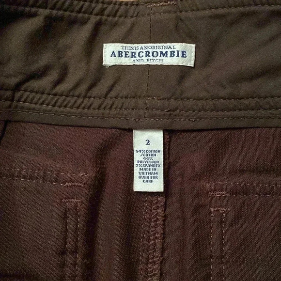 Abercrombie brown corduroy capri cargo pants - size 2 - great condition - Picture 2 of 6
